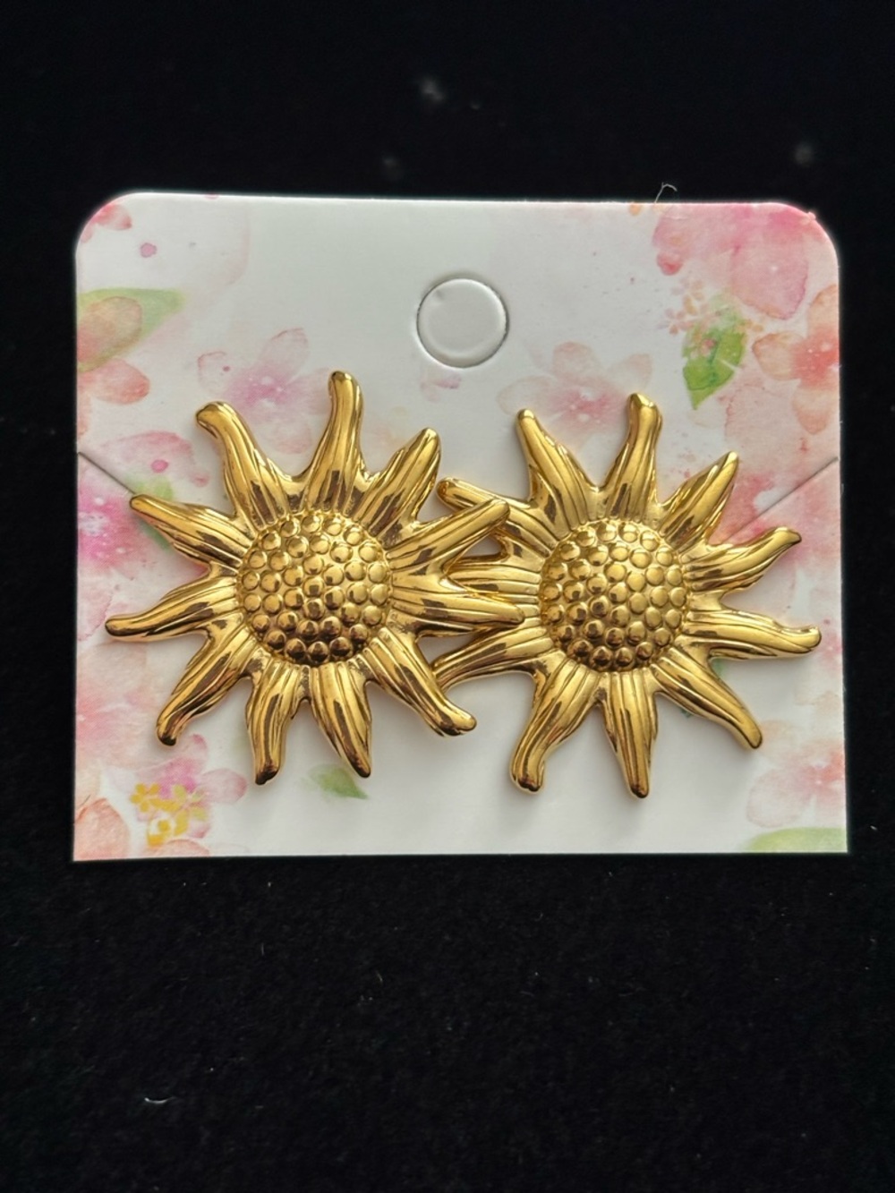 Stainless steel Sunflower earrings